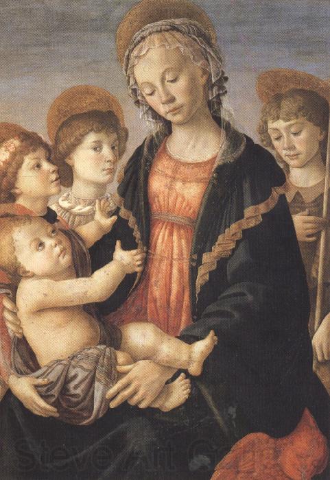 Sandro Botticelli Madonna and Child with St John and two Saints (mk36) France oil painting art